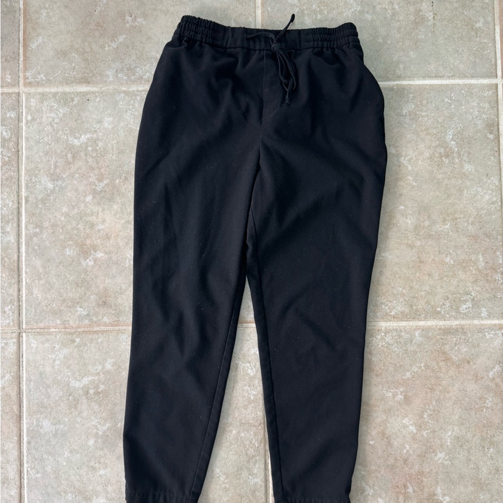 Old Navy Black Pants with Elastic Waistband and Tapered Legs